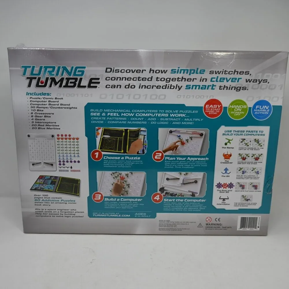 Turing Tumble Marble Powered Computer Game STEM Logic Puzzle NEW Sealed